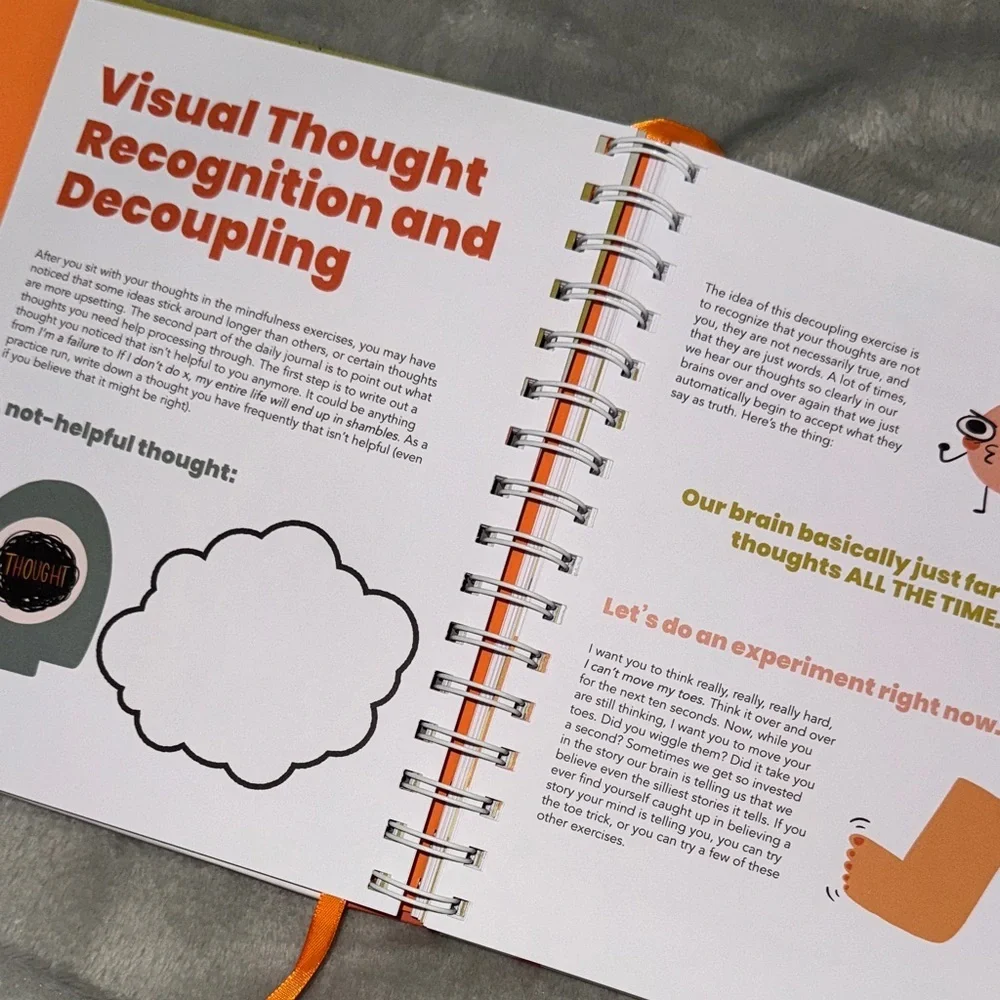 Creative Mental Health Workbook - White and Orange